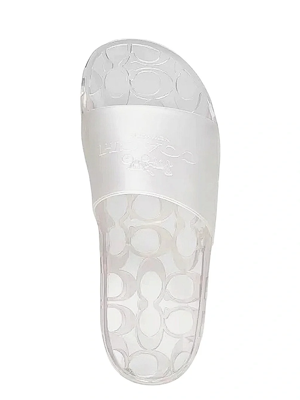 Coach Translucent Clear Logo Slide Sandals - Women